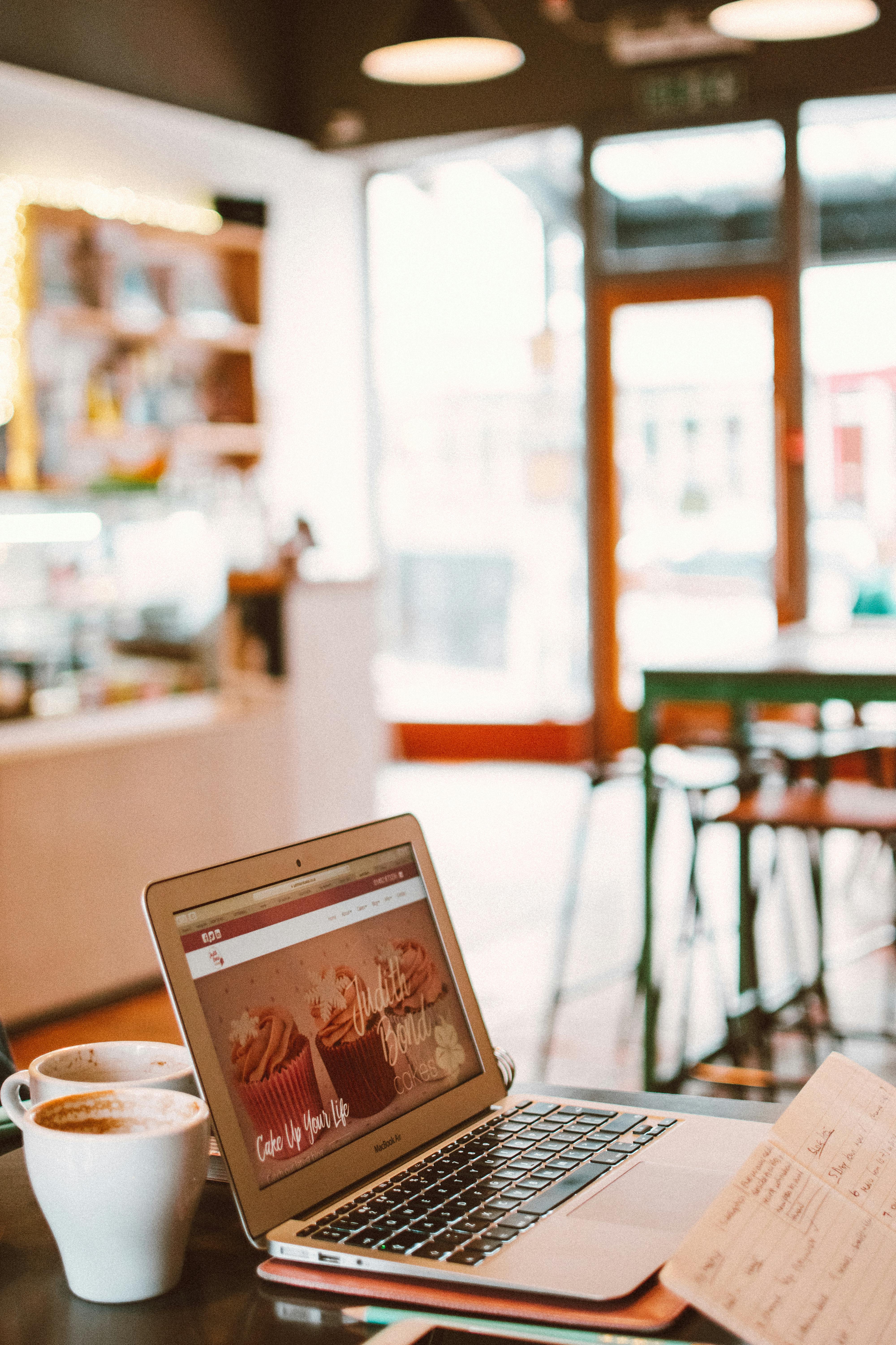 Small Buisness website being developed in a coffee shop